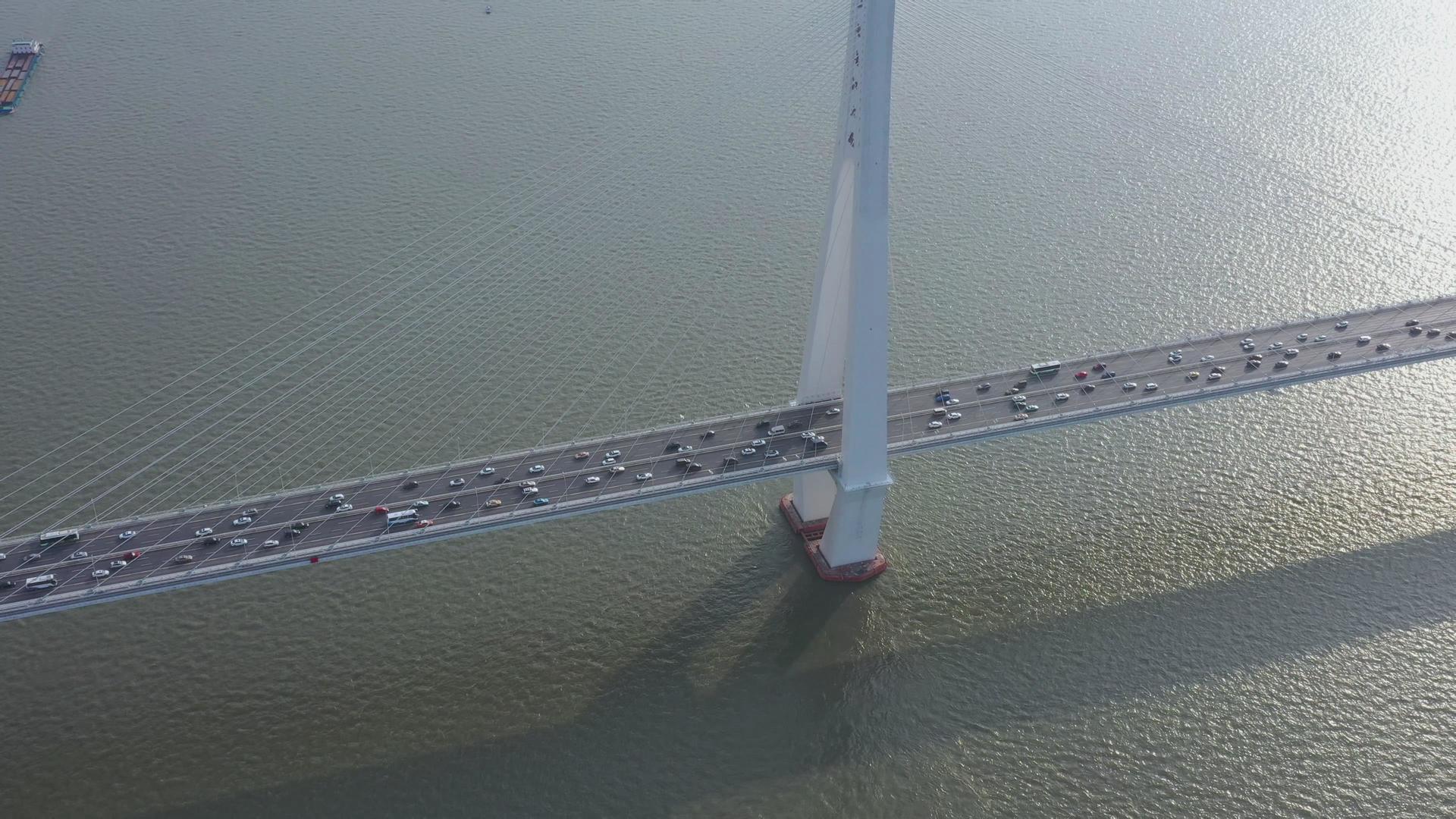 航拍武汉二七长江大桥视频的预览图