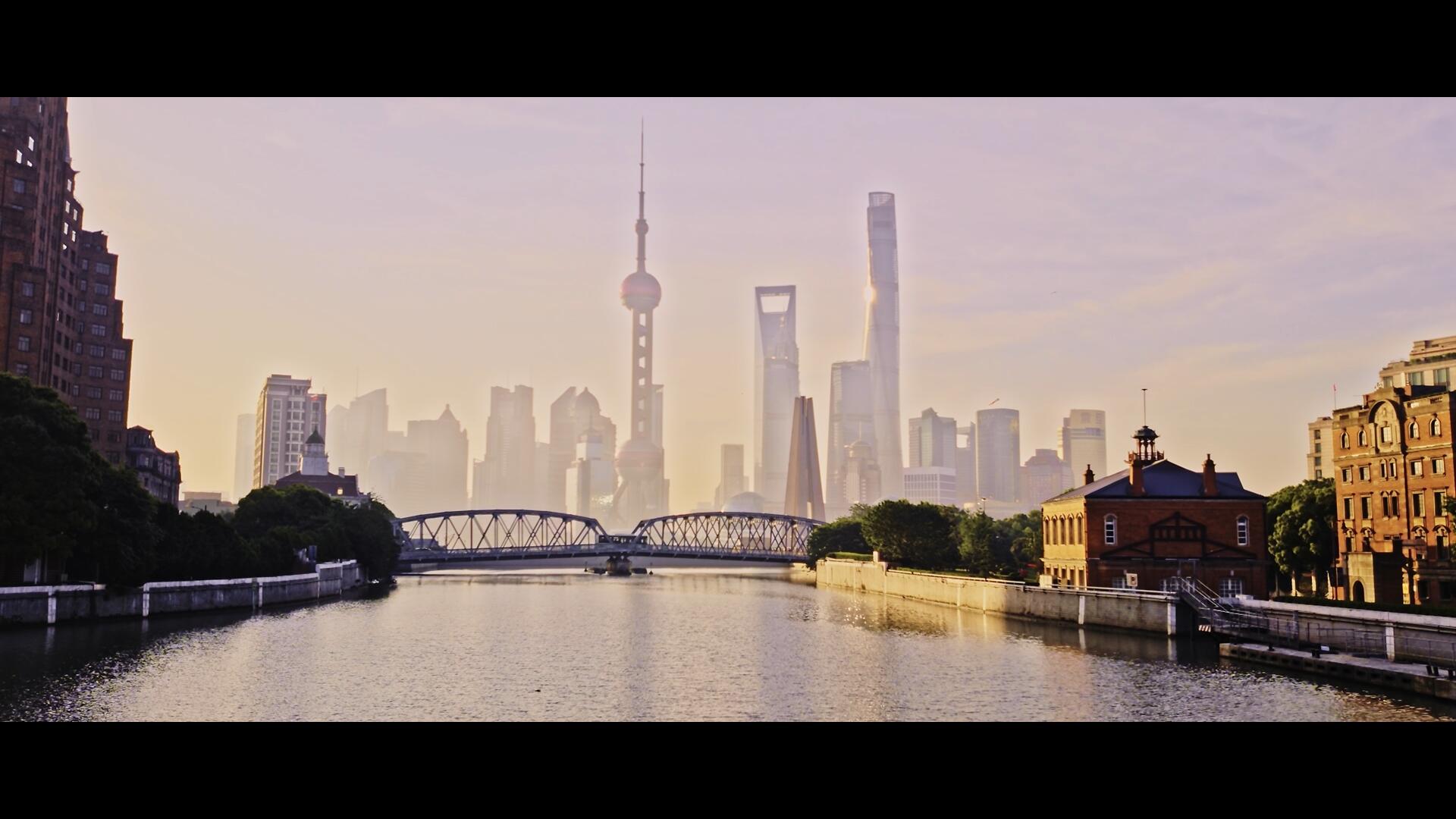 上海外白渡桥电影比例视频视频的预览图