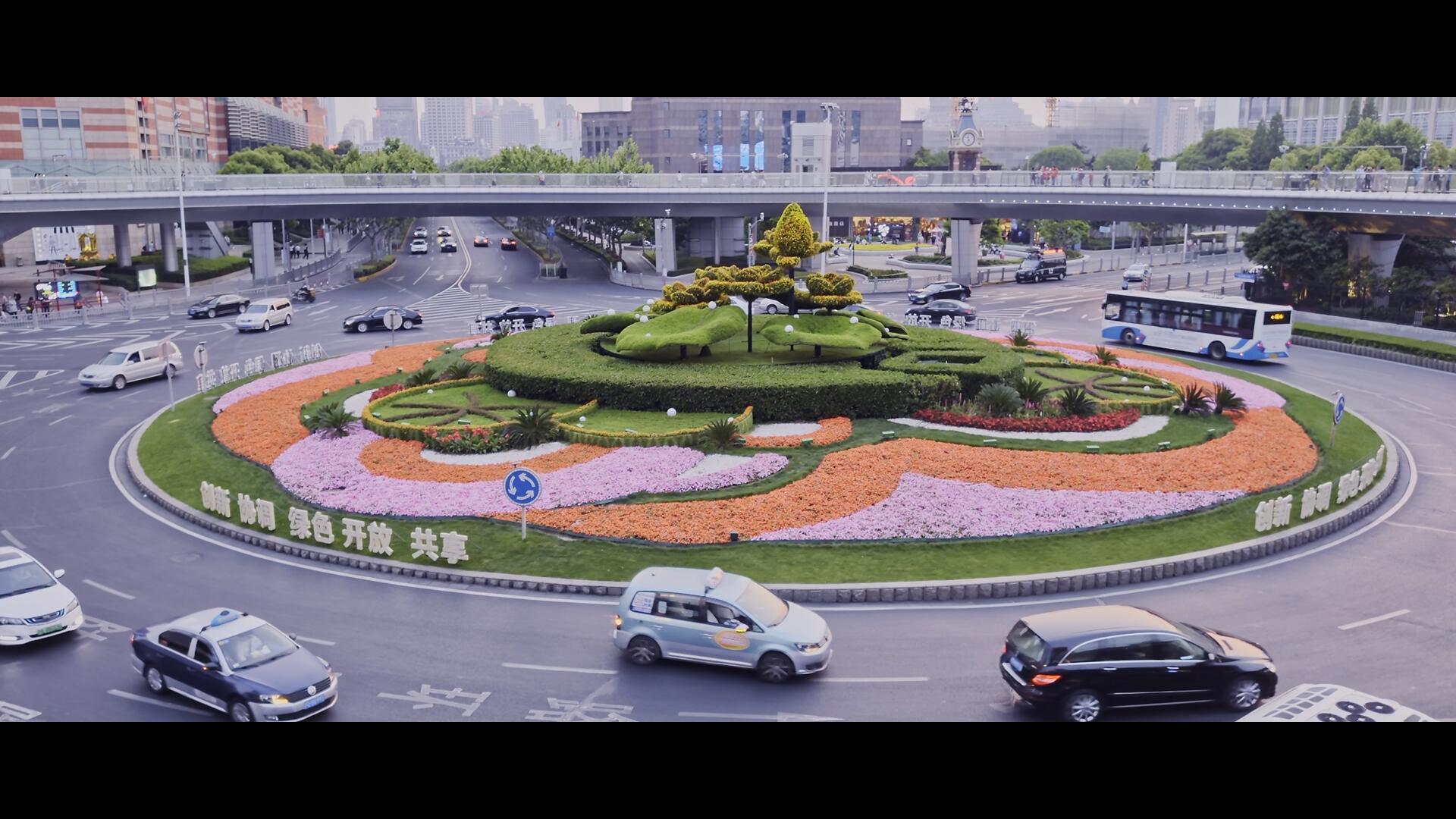上海陆家嘴环路交通视频的预览图
