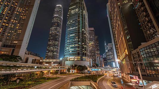 香港中环CBD8k夜景车流延迟视频的预览图