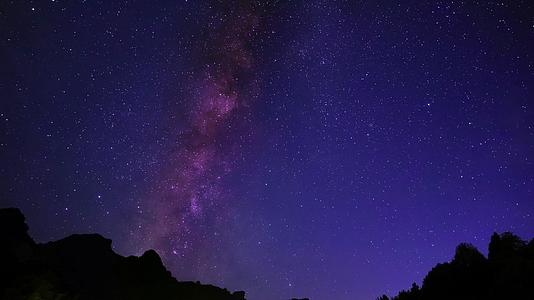 慈利县三王村星空银河延时视频的预览图