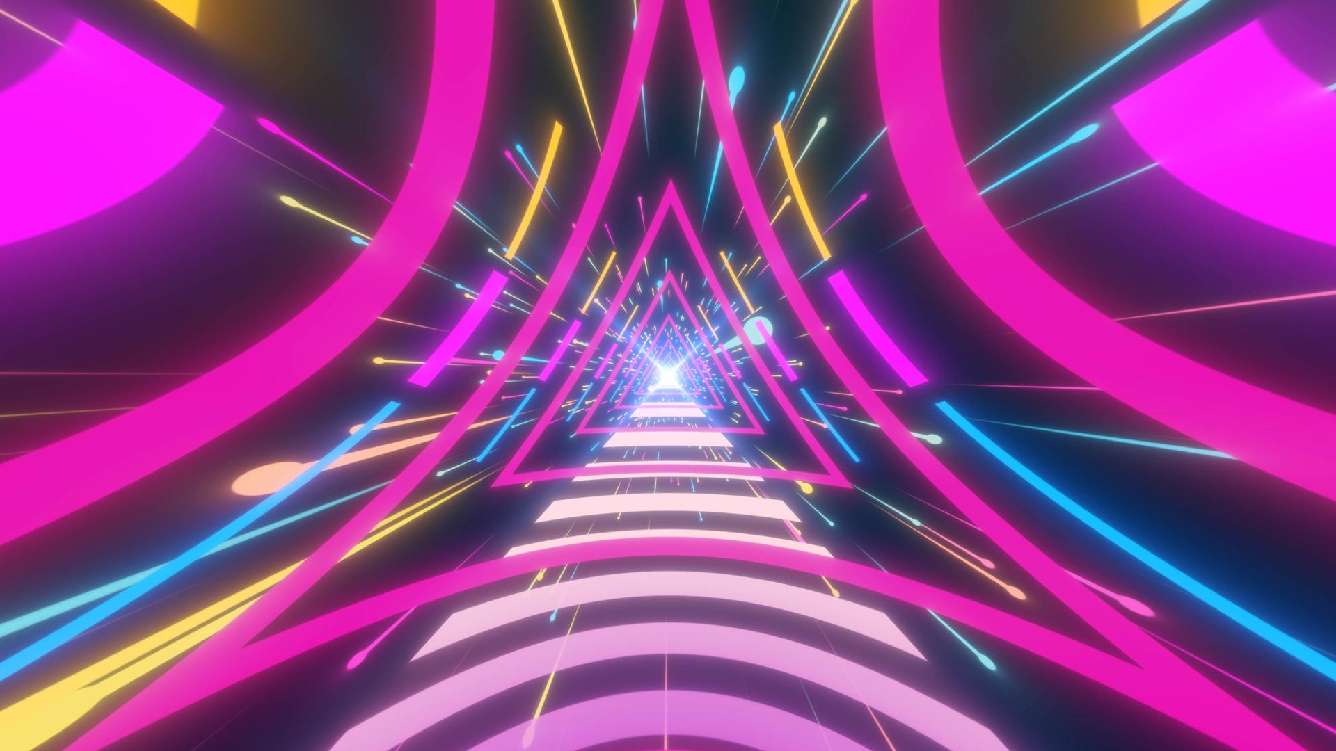 酷炫时空隧道穿梭图形变换歌舞背景视频的预览图
