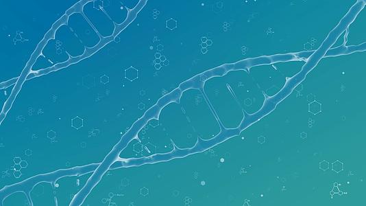 双螺旋DNA基因链背景素材视频的预览图