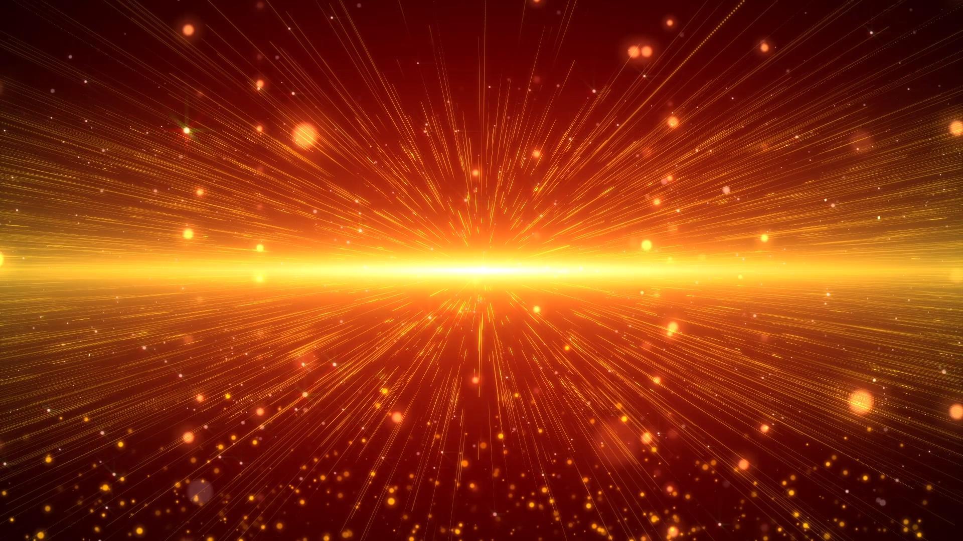金色光线粒子背景视频的预览图