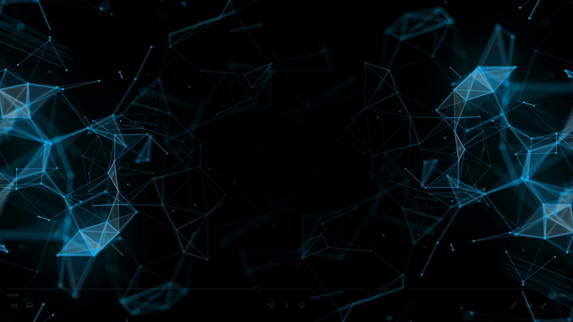 4k蓝色科技线条边框演化视频的预览图