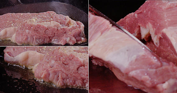 6K切肉煎牛排视频的预览图