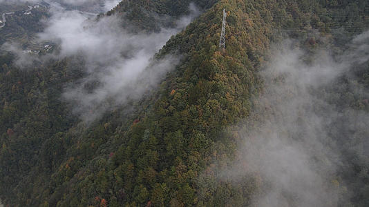 云雾缭绕的光雾山航拍视频的预览图