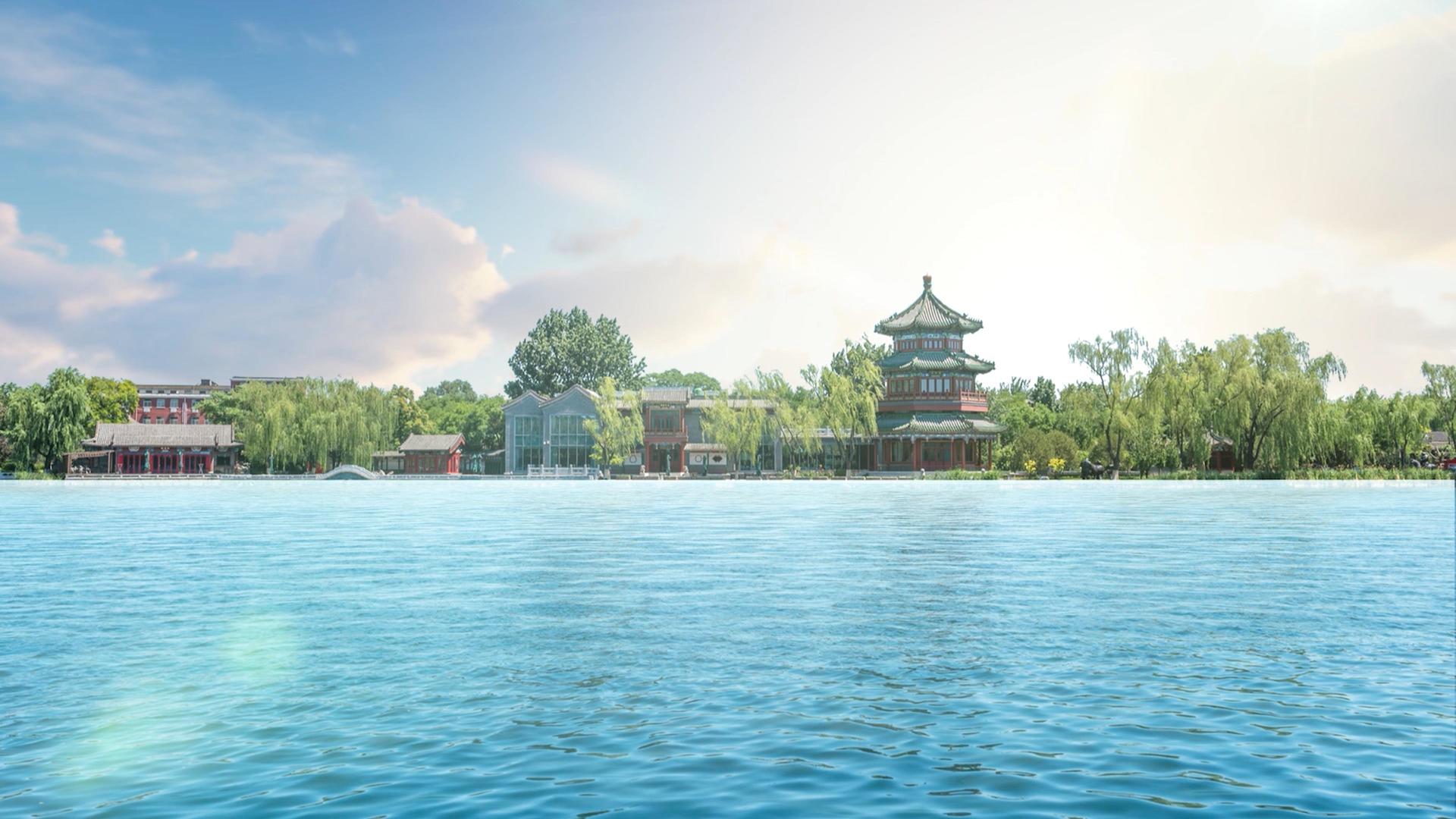 北京什刹海风景视频的预览图