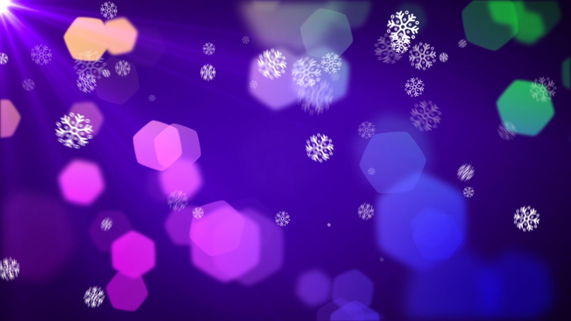唯美雪花粒子背景视频的预览图