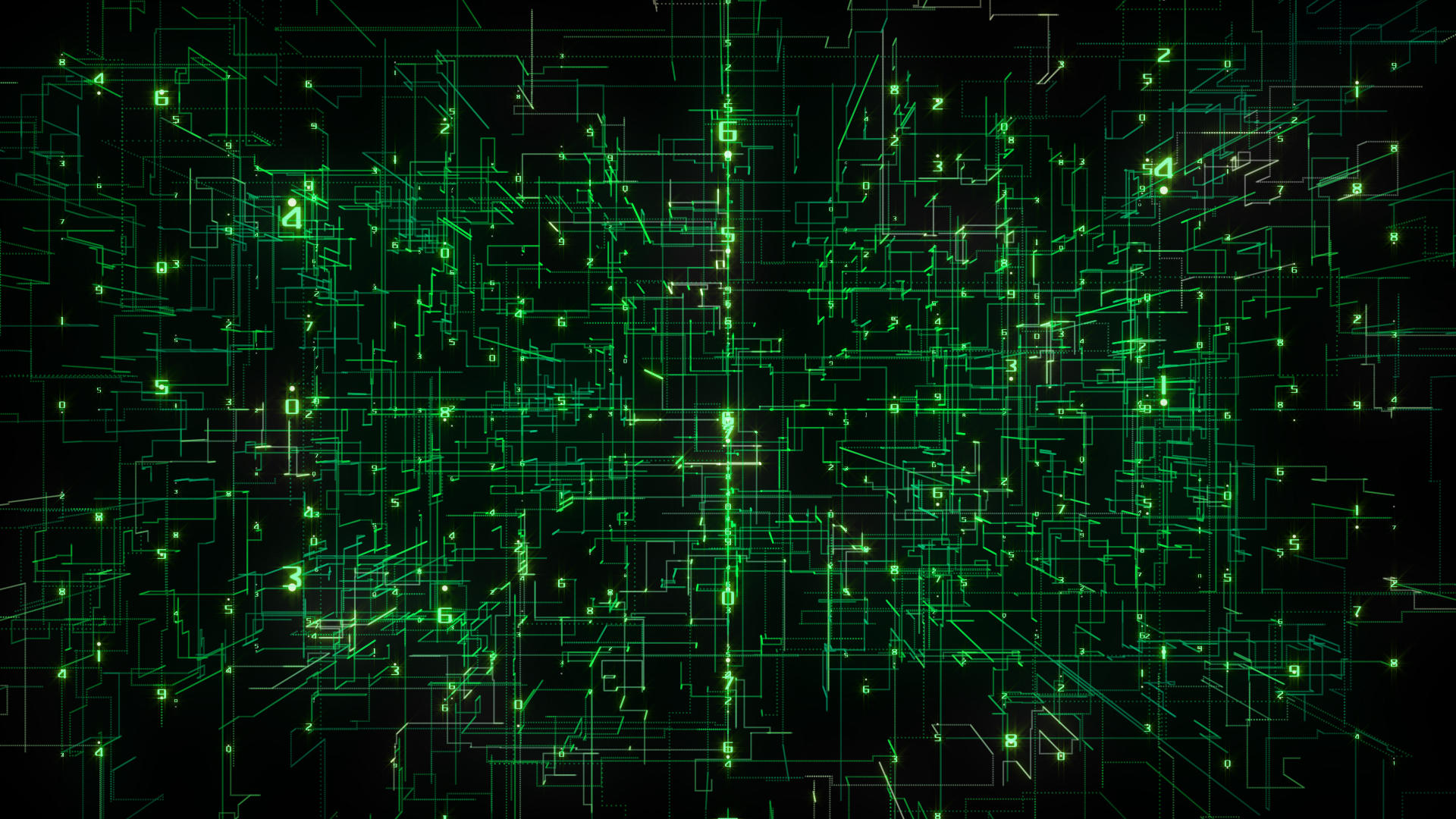 三维位移炫酷粒子数字线条生长动画视频的预览图