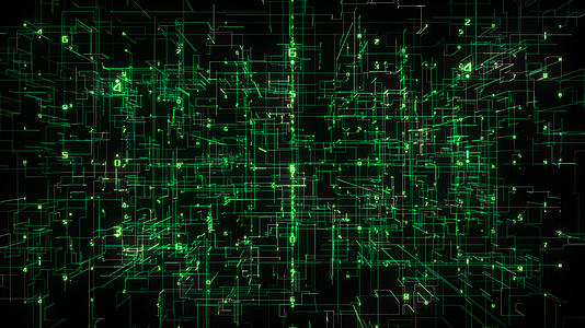 三维位移炫酷粒子数字线条生长动画视频的预览图