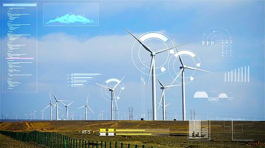 绿色能源科技风电场视频的预览图