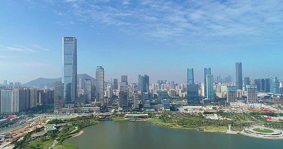 深圳人才公园建筑群4K航拍视频的预览图