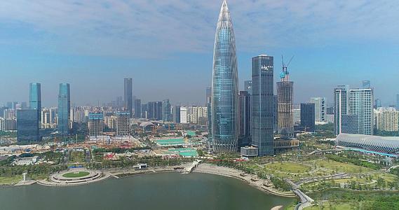 深圳华润春笋总部大楼4K航拍视频的预览图