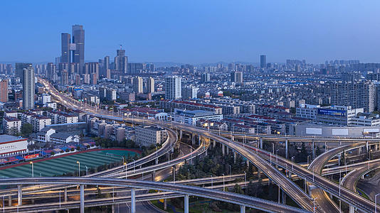 4k南京城市天际线日出延时视频的预览图