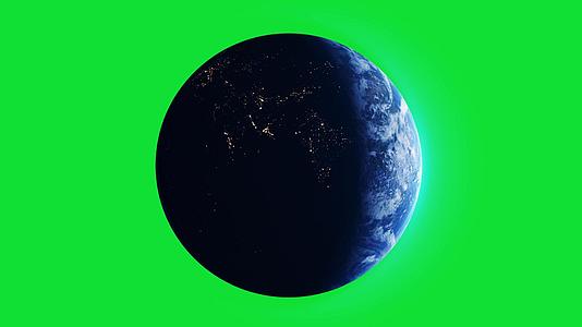 地球旋转绿幕背景抠像视频素材视频的预览图