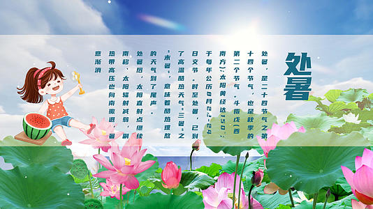 中国风二十四节气夏季片头AE模板视频的预览图