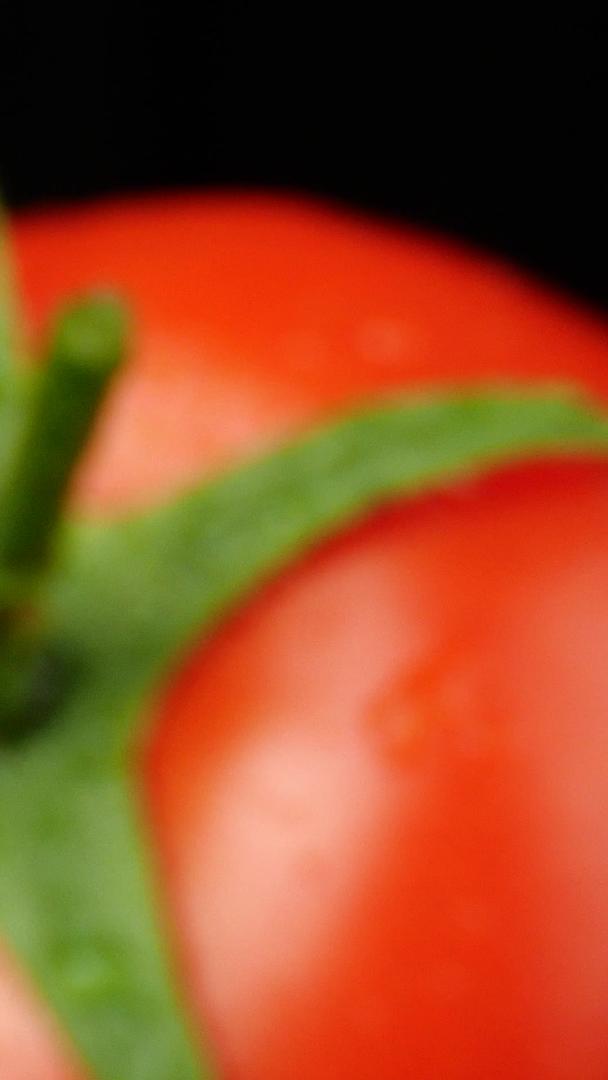 番茄微距番茄水果天然绿色有机蔬菜视频的预览图