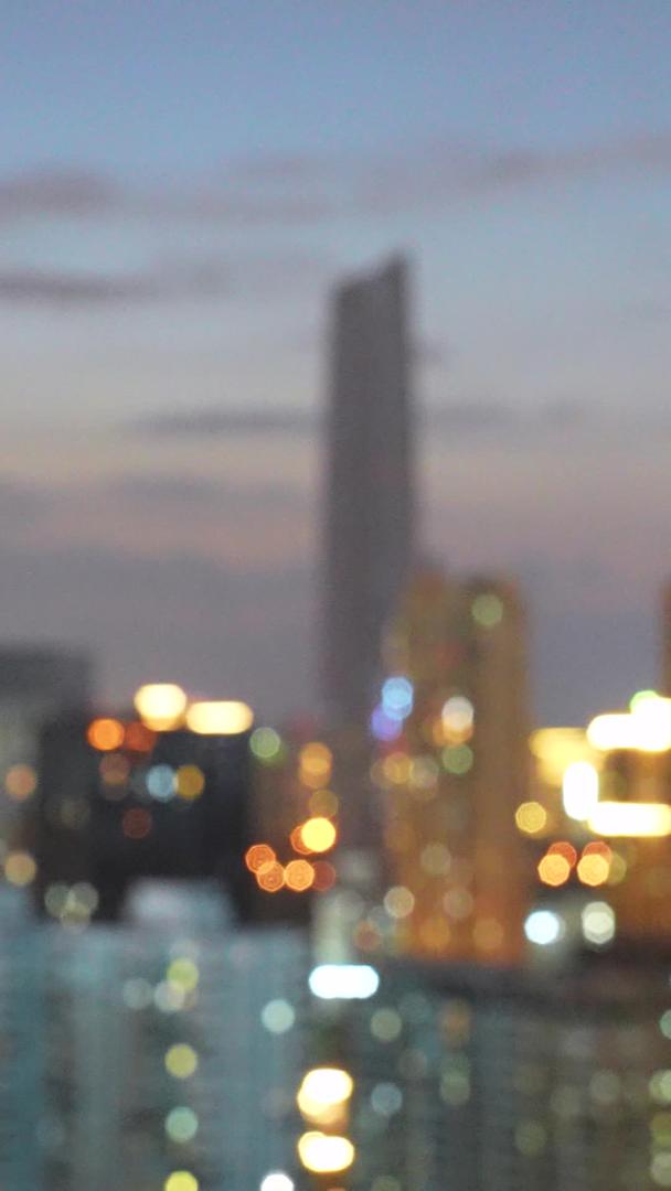 城市灯光夜景天空自然风光街景素材视频的预览图