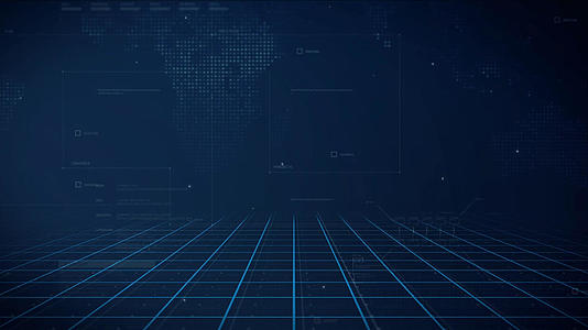 蓝色科技三维合成背景视频的预览图