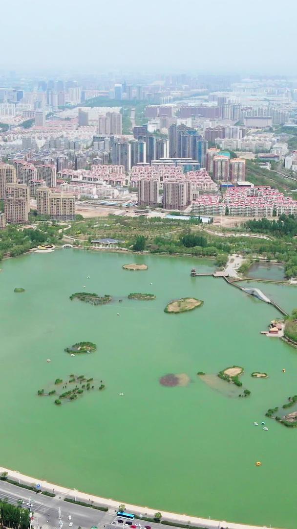 宁夏银川宝湖湿地公园航拍视频的预览图
