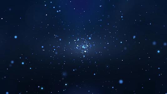 蓝色星空粒子视频的预览图
