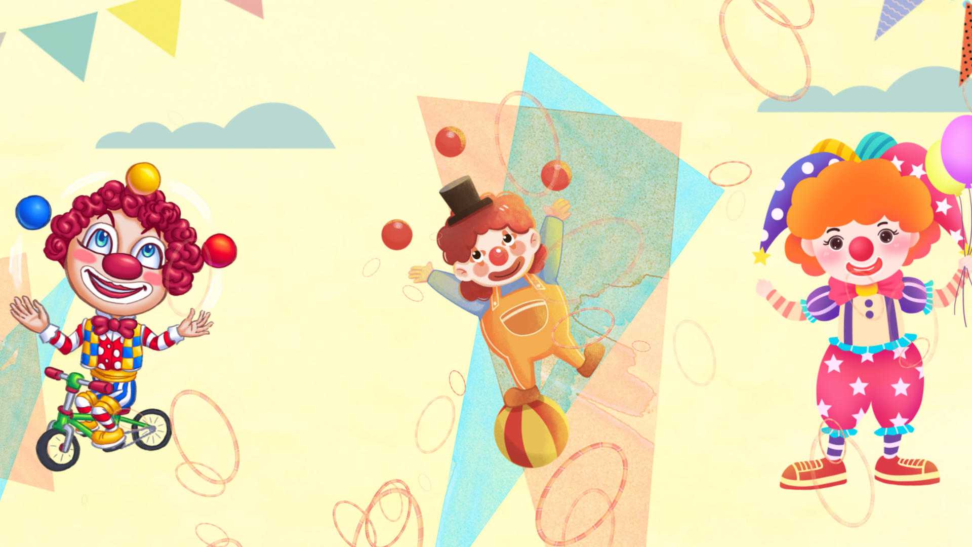 愚人节卡通小丑4K动态背景视频视频的预览图
