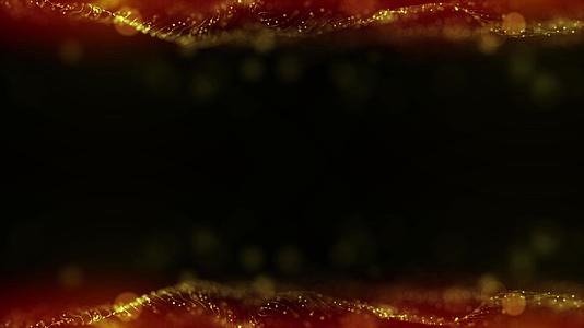 4K金色粒子动态边框视频元素视频的预览图