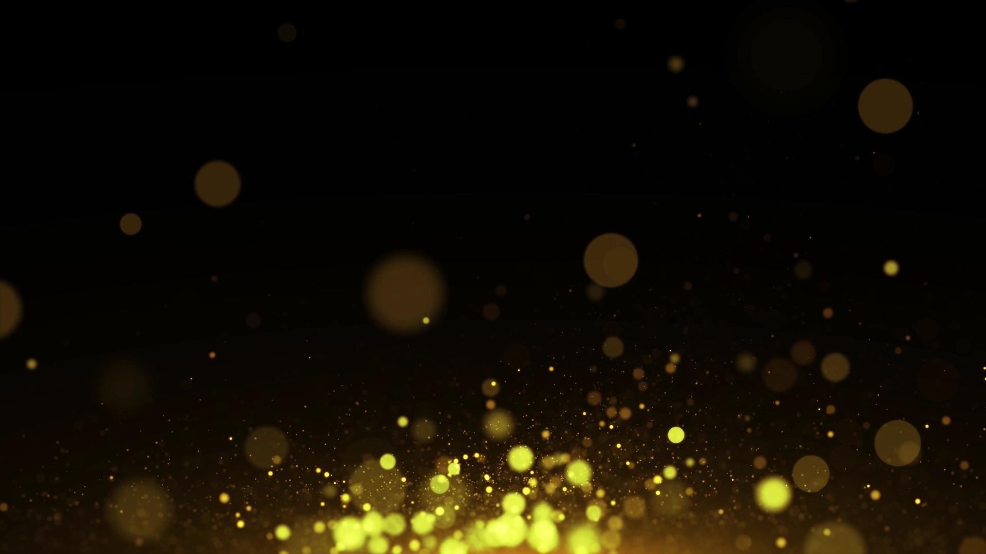 4K金色唯美粒子光效动态飘动背景元素视频的预览图
