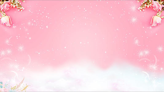 温馨粉色背景素材视频的预览图