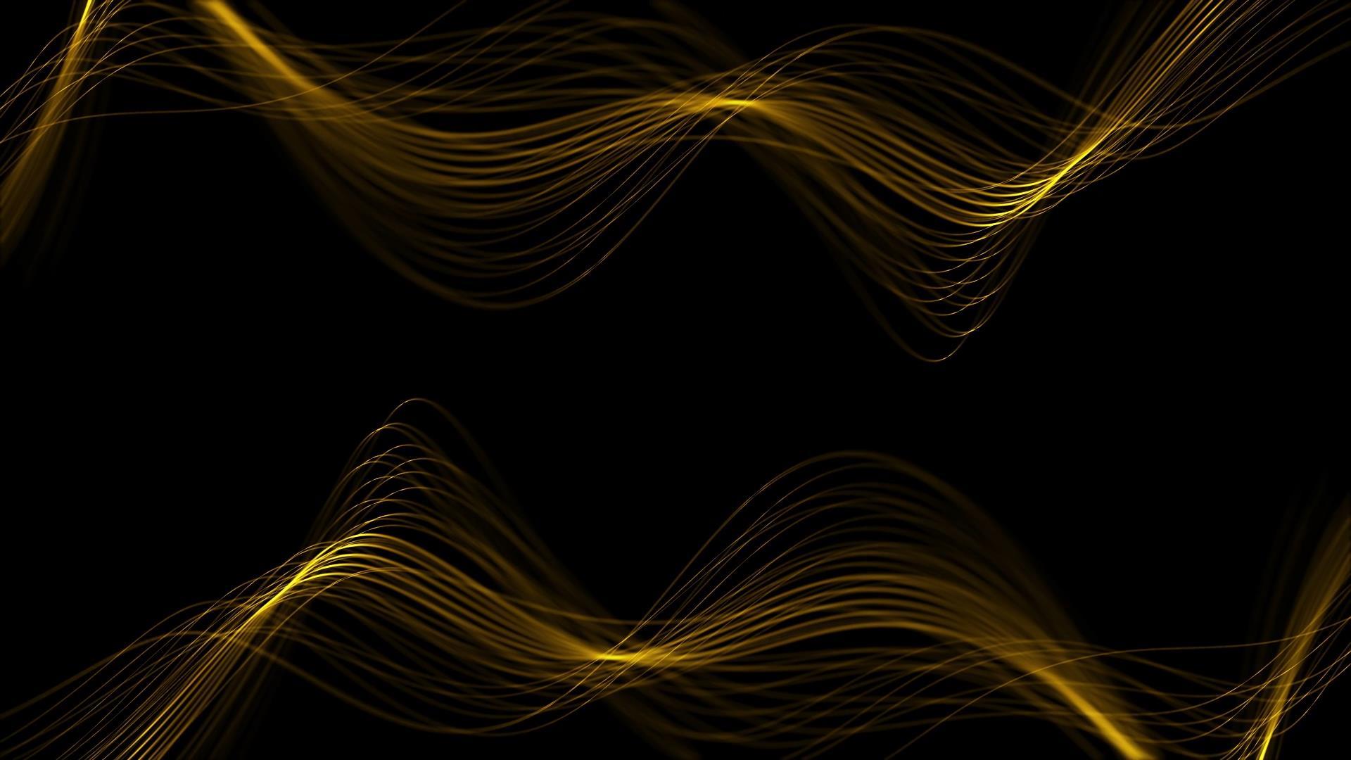 金色大气粒子线条动态透明背景边框视频元素视频的预览图