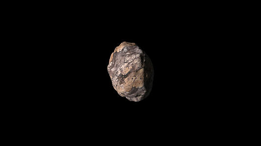 太空陨石石头三维石漂浮石【带通道】视频的预览图