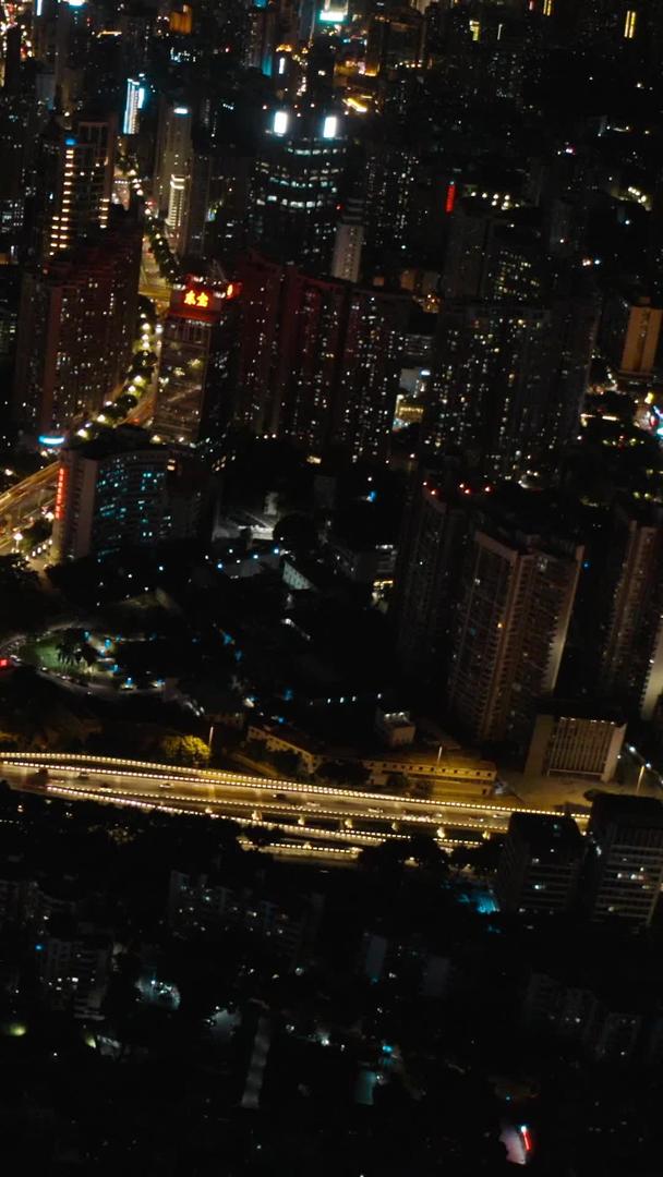 城市交通夜景广州视频的预览图