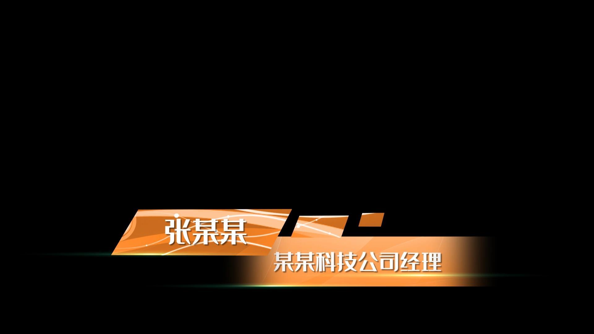 动态简洁科技人物名称字幕条AE模板视频的预览图