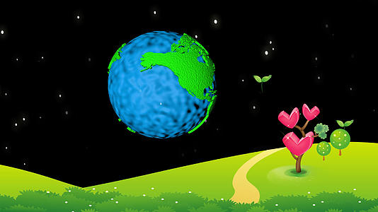外星地球卡通背景视频的预览图