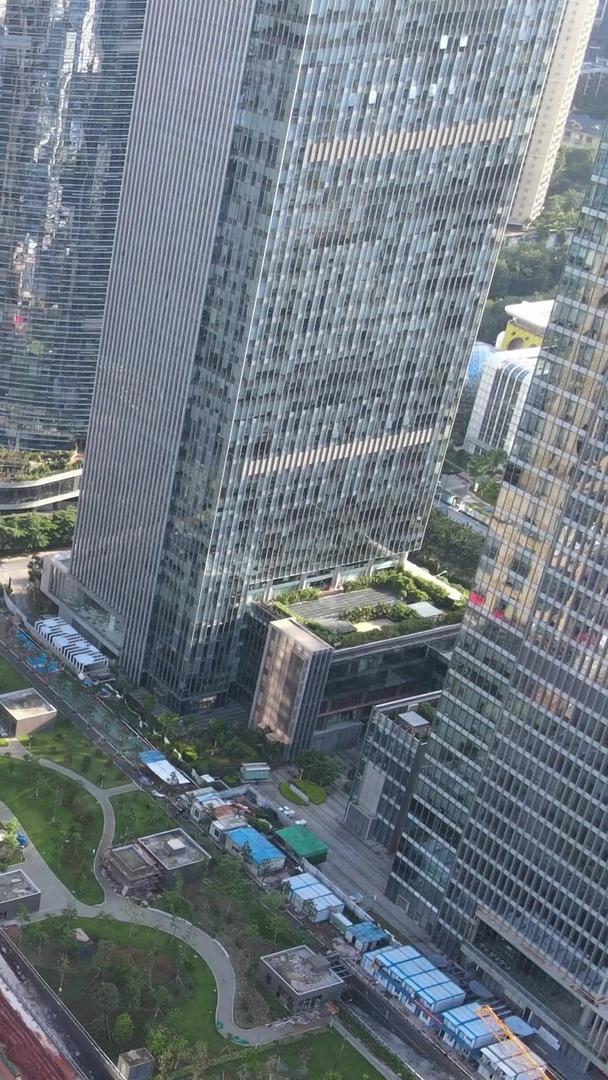 广州CBD写字楼高清航拍建筑工地视频的预览图