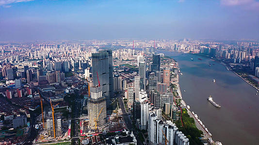 4K航拍上海杨浦区全景视频的预览图