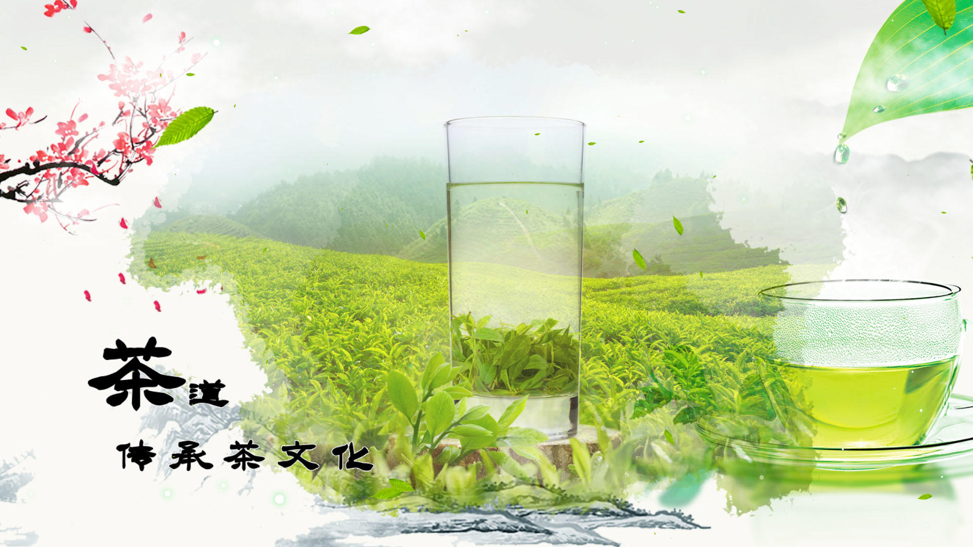 水墨中国风养生茶道中华传统文化ae模板视频的预览图