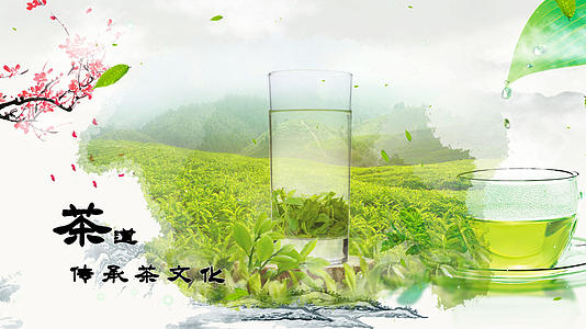 水墨中国风养生茶道中华传统文化ae模板视频的预览图
