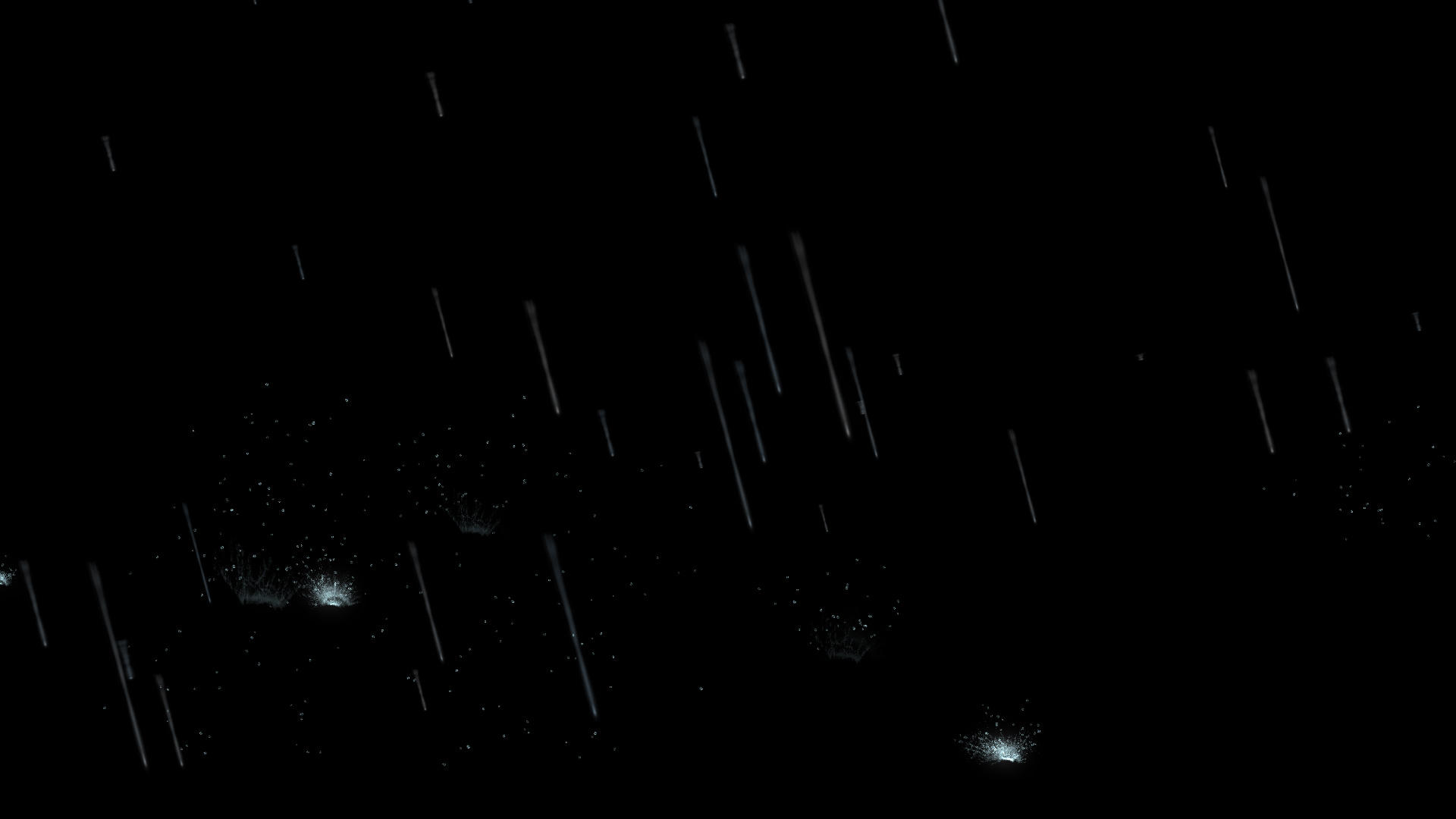 大雨溅起水花带通道素材视频的预览图
