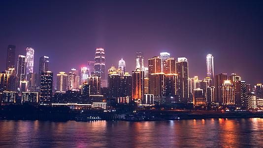 8K实拍重庆山城夜景延时摄影视频的预览图