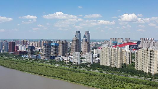 哈尔滨城市风光松北新区高楼群视频的预览图