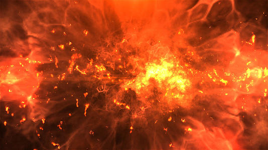 火焰火光光效粒子震撼转场带通道视频的预览图