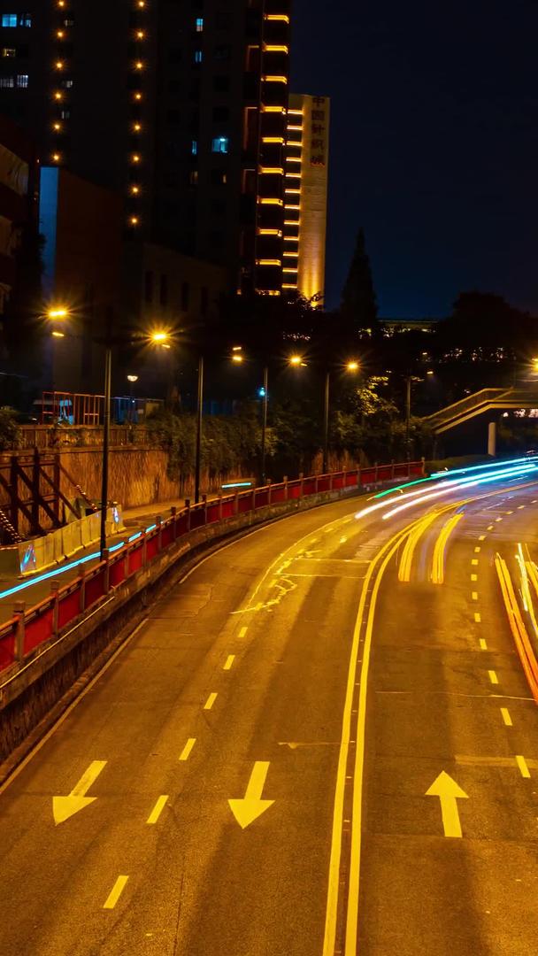 延迟城市天桥夜景车流视频的预览图