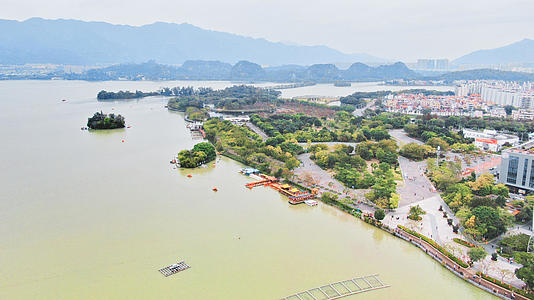 肇庆七星岩5A景点航拍视频的预览图