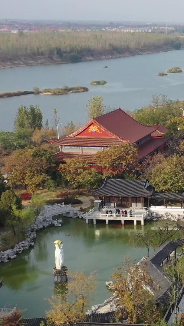 山东城银杏古梅园广福寺庙古建筑视频的预览图