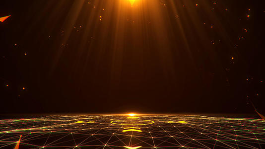 大气金色科技空间背景视频的预览图