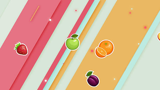 水果卡通背景视频的预览图