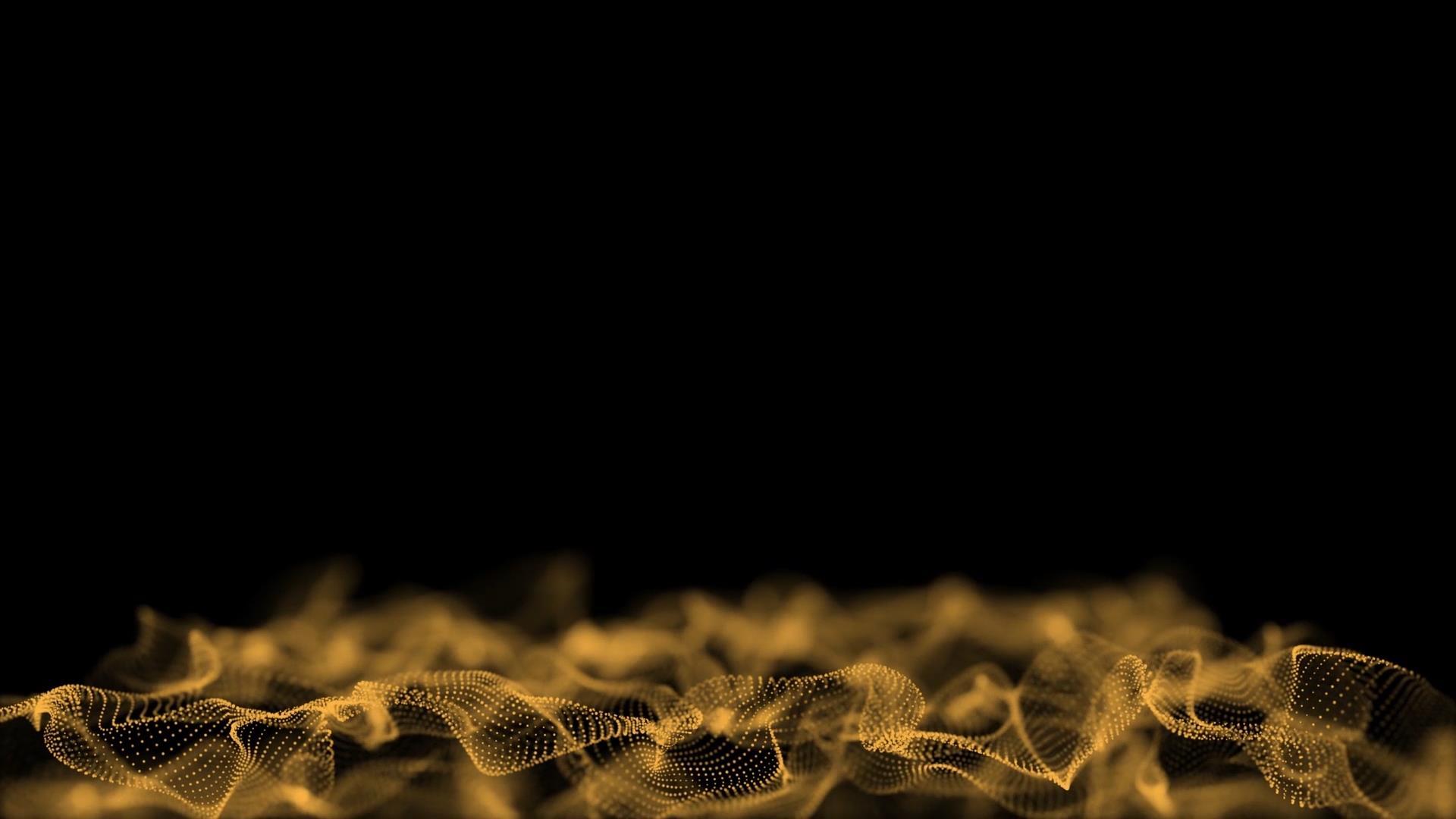金色透明背景带透明粒子波浪视频元素视频的预览图