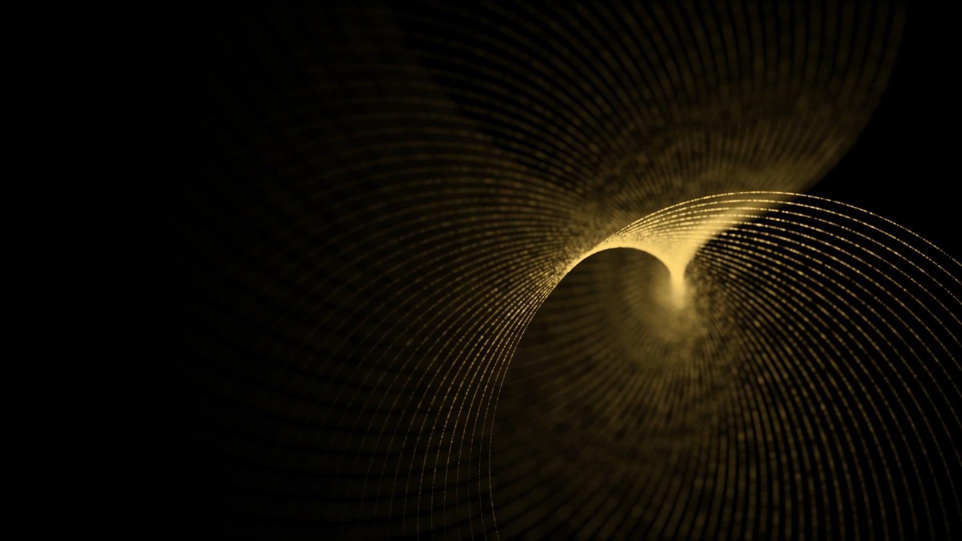 金色大气带通道透明背景粒子波浪动态视频元素视频的预览图
